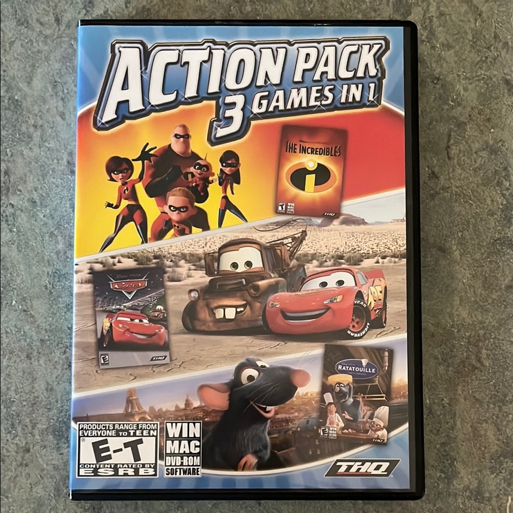 DVD Video Games - Incredibles, Cars, Ratatouille